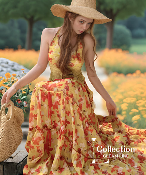 Floral tiered top & skirt Co-ord