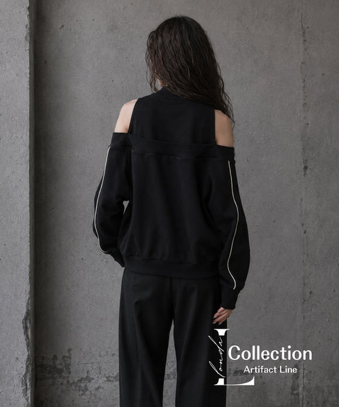Open Shoulder Zip Top