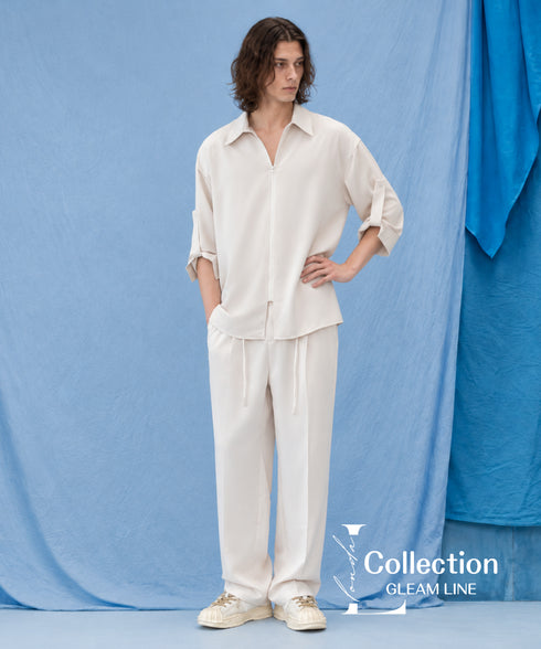 Zipper Sleeve Relaxed Set