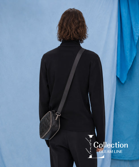 Square Zip High Neck Top