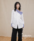 Stripe Collar Blouse