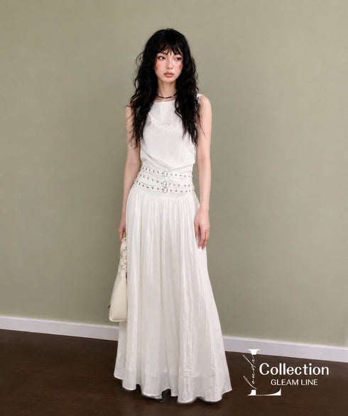 Eyelet Belt Dress