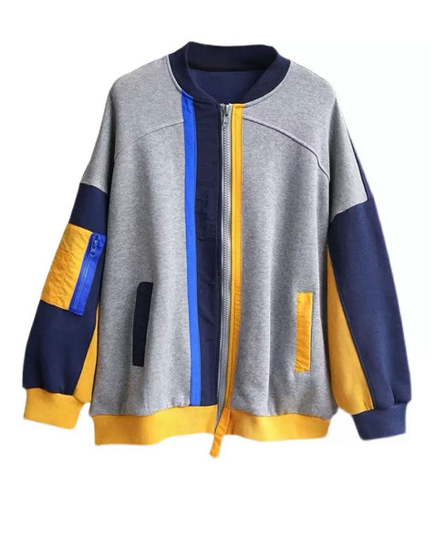 Blocking Zip Sweatshirt