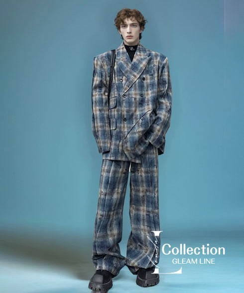 Retro Print Check Jacket & Pants Co-ord