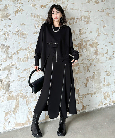 Chain Flap Asymmetry Sweatshirt