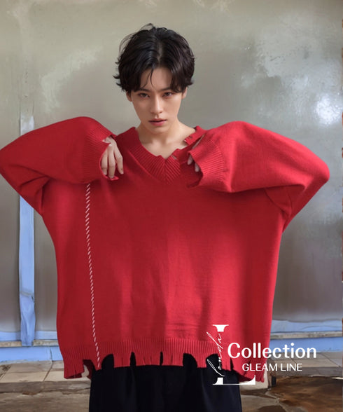 Irregular Hole Sweater