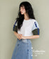 Blocking Puff Sleeve Top