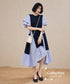 Stripe Layer Flare Dress