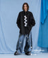 Oversized Label Tie Shirt