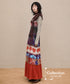 Patchwork Motif Mixed Dress