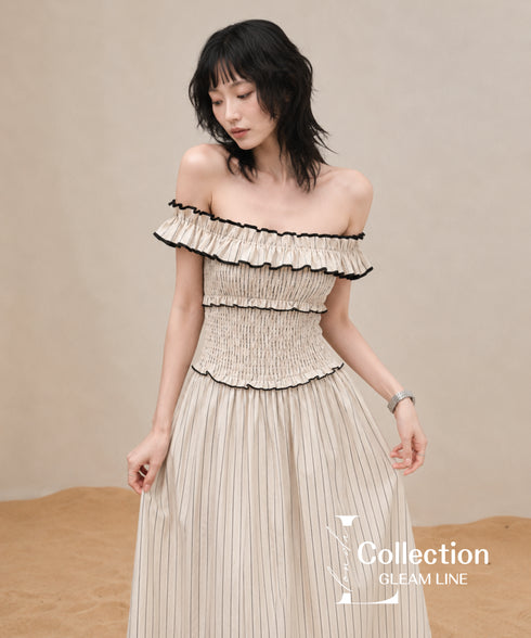 Shirred Trim Dress