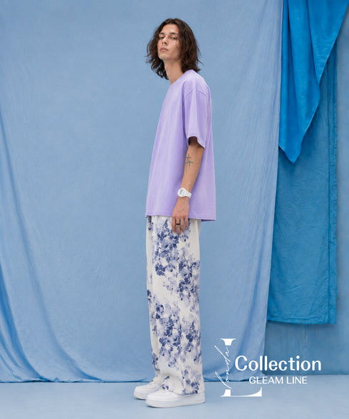 Flower Print Wide Pants