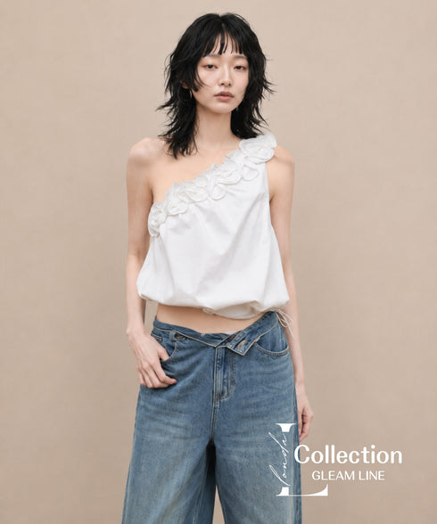 Floral Twist One Shoulder Top