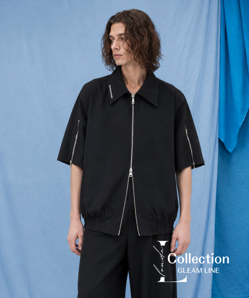 Double Zip Short Sleeve Blouson