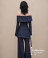 Denim Off Shoulder Layered Series