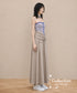 Twist Stripe Bustier Dress