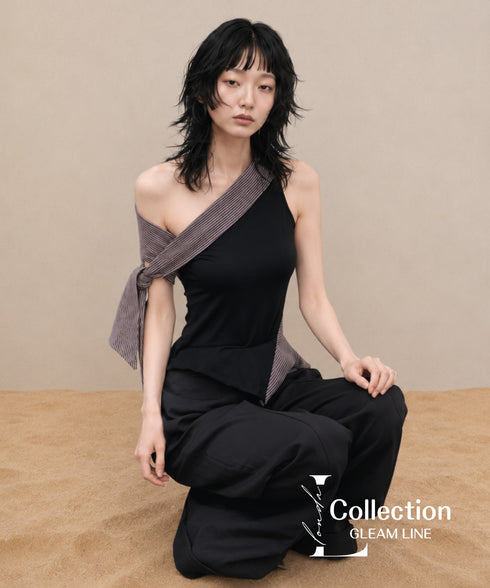 Twist Shoulder Drape Top