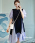 Stripe Layer Flare Dress