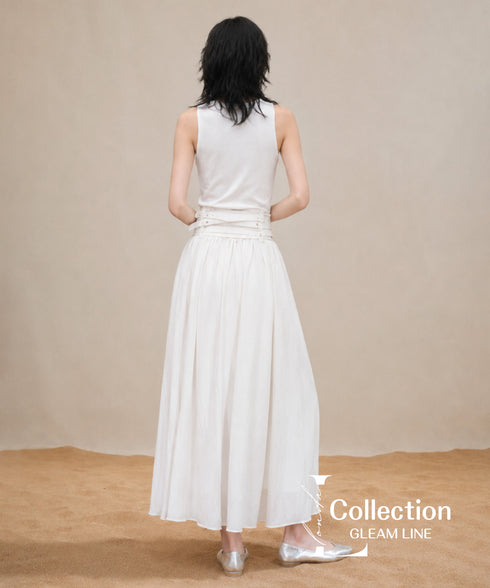 Eyelet Belt Dress