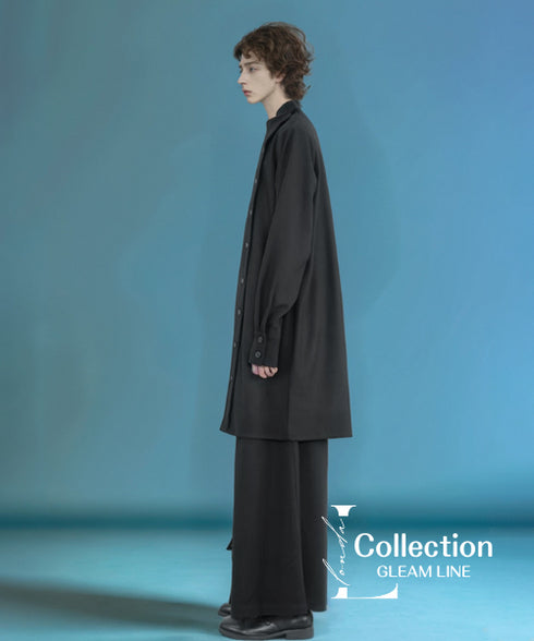 Diagonal Button Loose Long Shirt