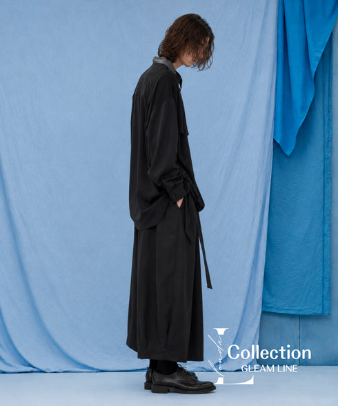 Gathered Wide Cropped Pants