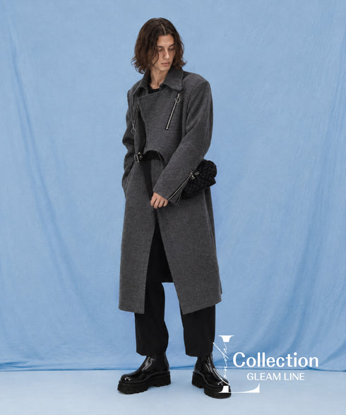 Layered Zip Long Coat