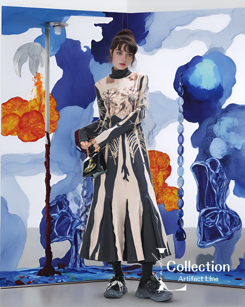 Botanical Flow Long Dress