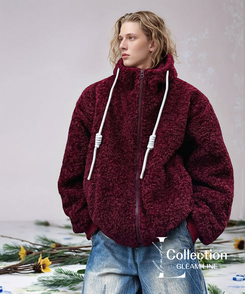 Volume Boa Zip Hoodie Coat