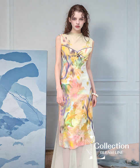 Paint Flow Layer Dress