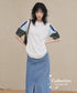 Blocking Puff Sleeve Top