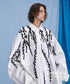 Falling Leaf Print Oversized Shirt