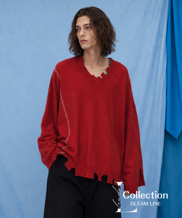 Irregular Hole Sweater