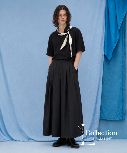 Side Panel Pleated Wide Pants