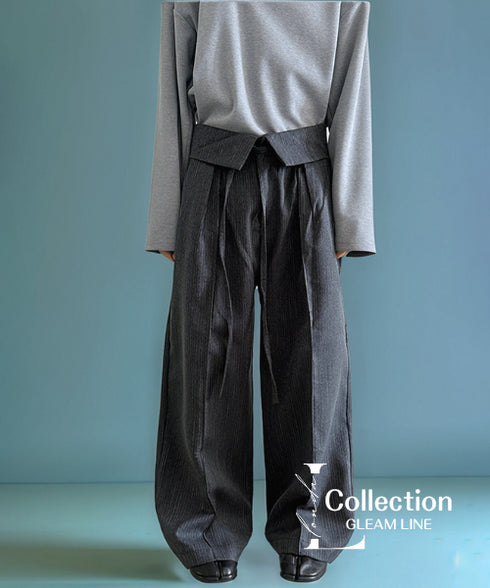 Flip-up Waist Loose Pants