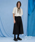 Front Pleat Wide Cropped Pants