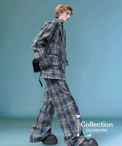 Retro Print Check Jacket & Pants Co-ord