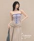 Twist Stripe Bustier Dress