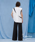 Bicolor Slit Sleeveless Top