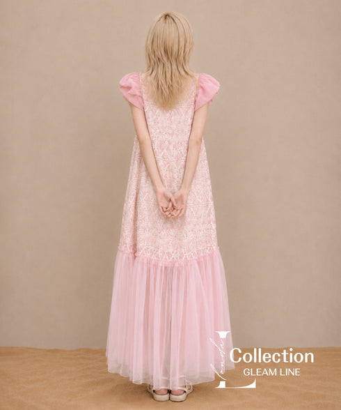 Floral Lace Tiered Dress