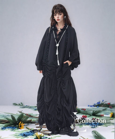 Draw Shirring Dress