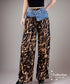 Leopard Print Wide Pants