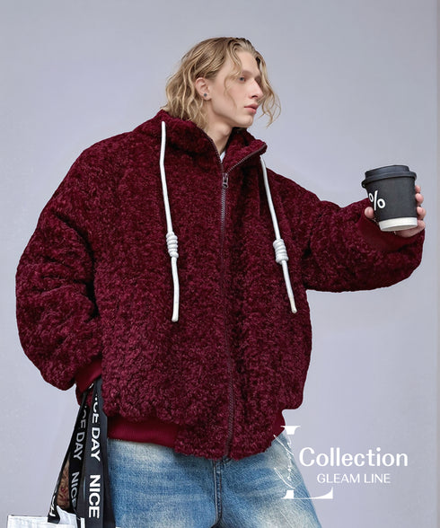 Volume Boa Zip Hoodie Coat