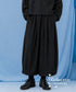 Gathered Wide Cropped Pants