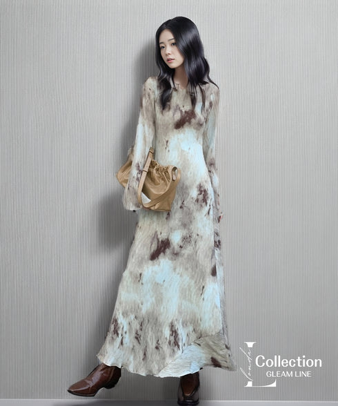 Open Back Pleat Dress