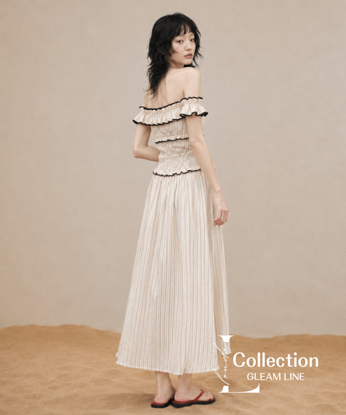 Shirred Trim Dress