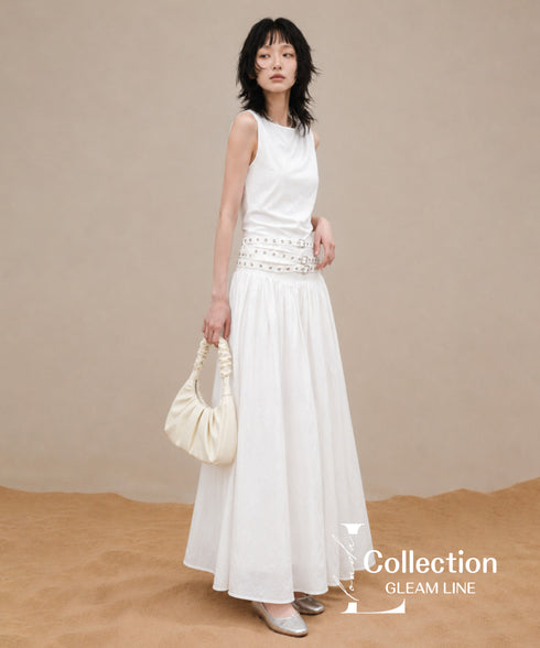 Eyelet Belt Dress
