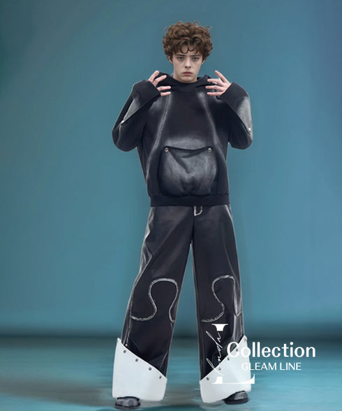 Tie-dye Shoulder Pad Hoodie