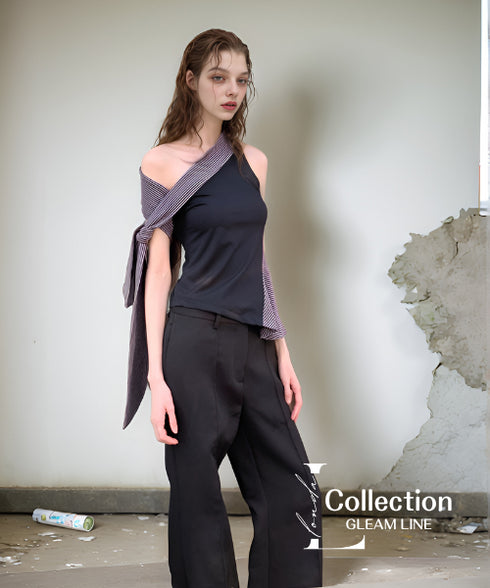 Twist Shoulder Drape Top