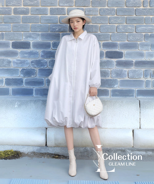 Zip-up Balloon Dress