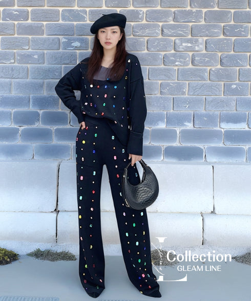 Colorful Bijou Top & Pants